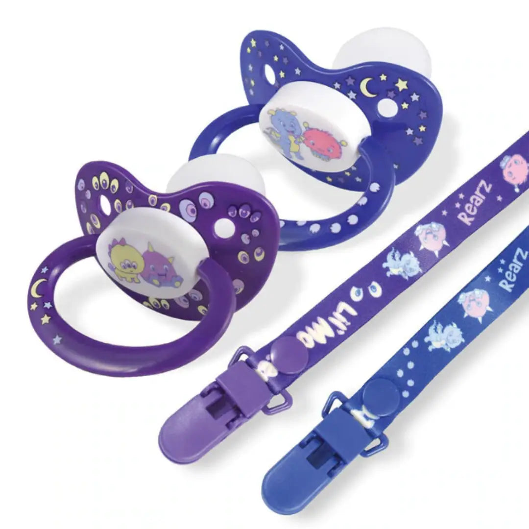 Monster Pacifier and Clip 2 Pack - Incontinence Aids