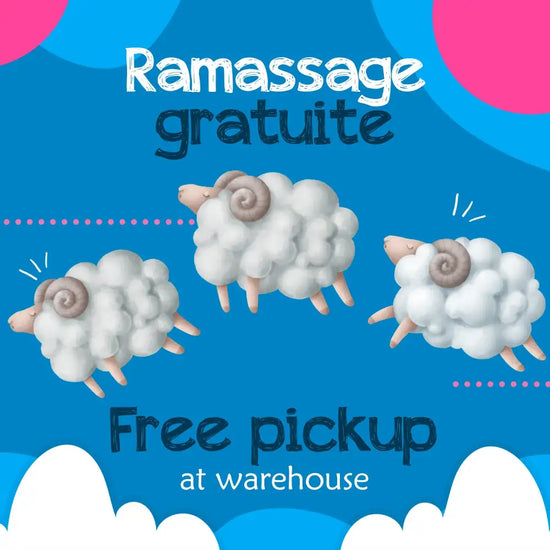Three cartoon sheep with fluffy white wool and brown spiral horns float against a blue background.