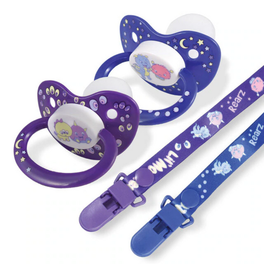 Monster Pacifier and Clip 2 Pack