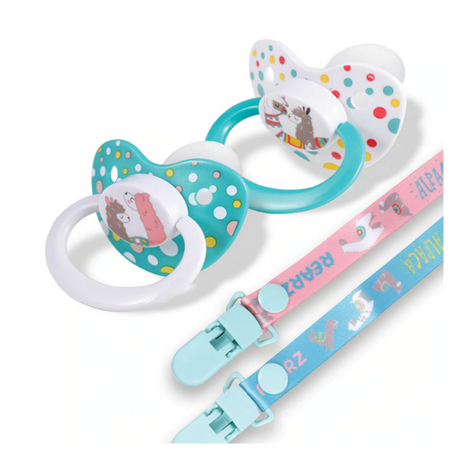 Alpaca Pacifier and Clip 2/Pack